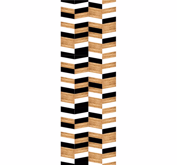 Tapete horizontale Streifen chevron-holzdesign - TenStickers
