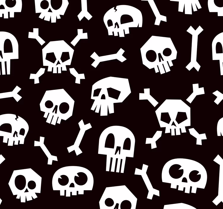 Halloween Tapete schädel und knochen - TenStickers