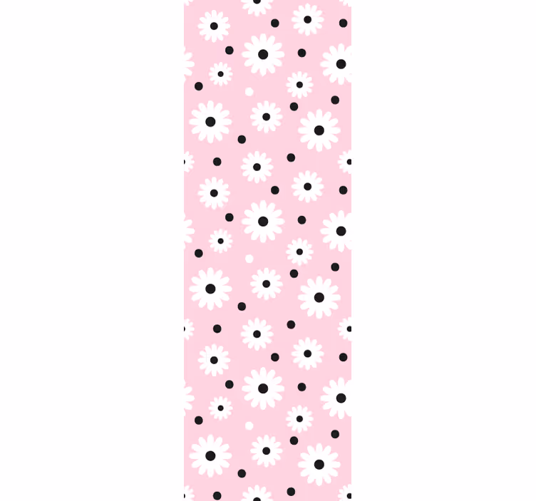 Blumentapete rosa und weiße gänseblümchen - TenStickers