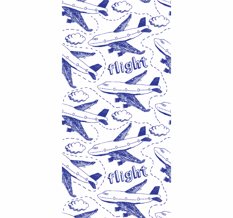 Tapete Stadt flugzeug-flugszene - TenStickers