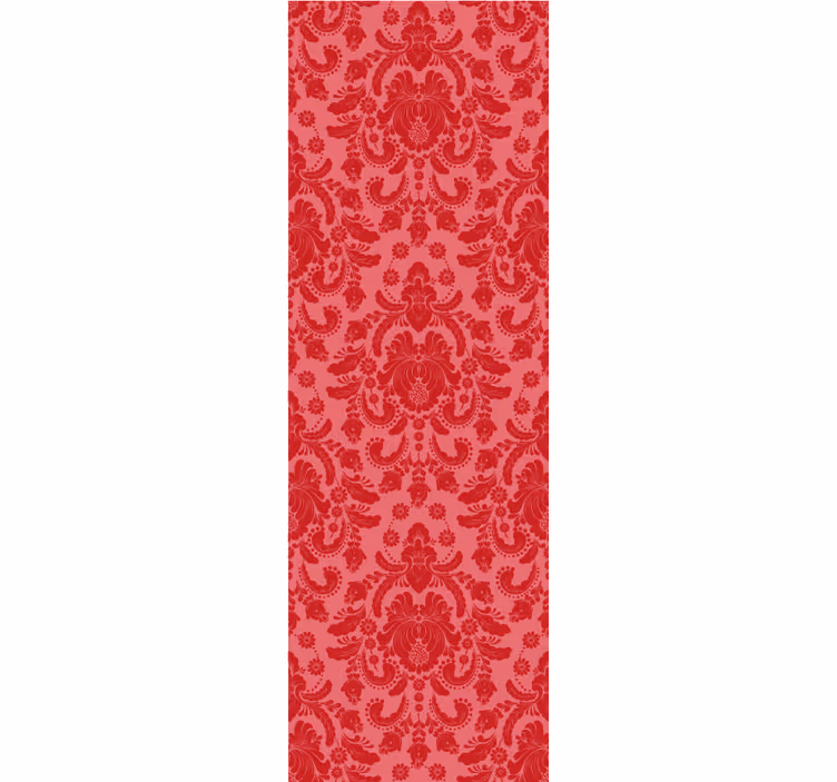 Tapete Klassisch roter floraler damasco - TenStickers