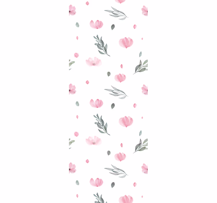 Tapete Natur Blumentapete zartrosa Blüten - TenStickers