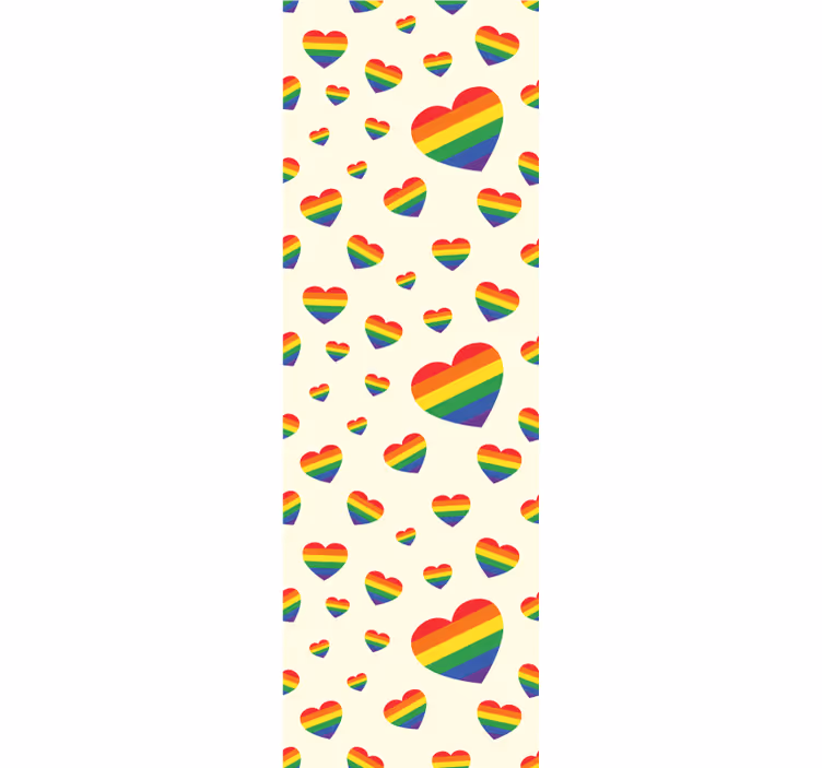 Tapete Teenager regenbogenherzen-anzeige - TenStickers