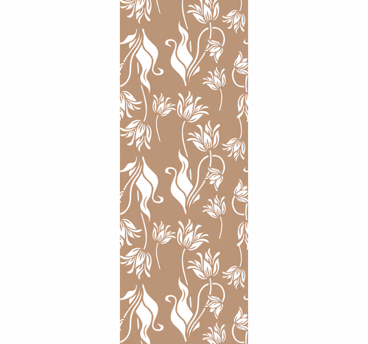 Tapete florale Ornamente elegantes beiges display - TenStickers