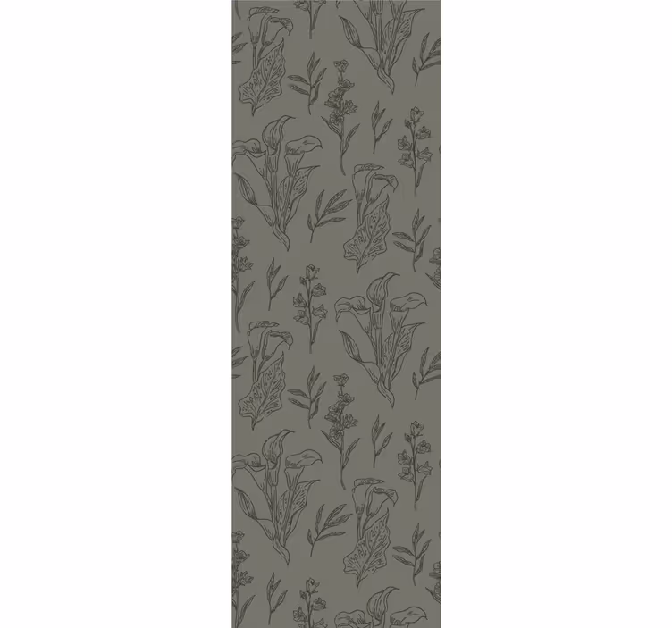 Blumentapete mit floralen elementen - TenStickers