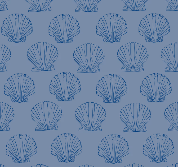 Tapete Fische muscheln wiederholungen - TenStickers