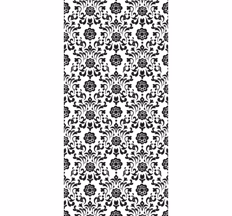 Tapete florale Ornamente klassisches schwarz und weiß - TenStickers