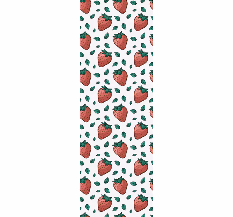 Tapete Küche frische erdbeeren mit blumen - TenStickers