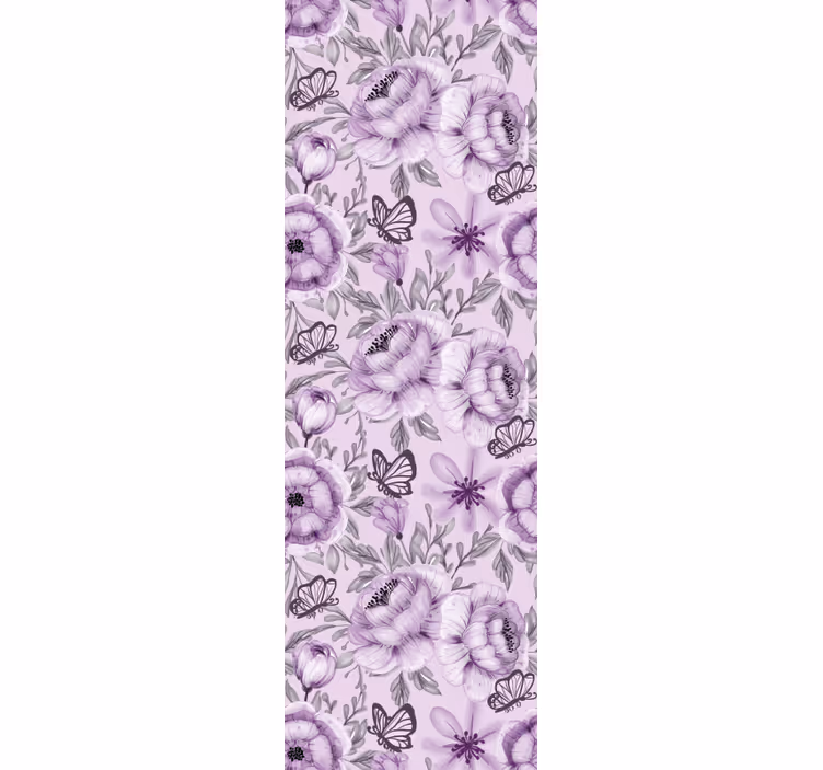 Blumentapete blumenarrangement mit schmetterlingen - TenStickers