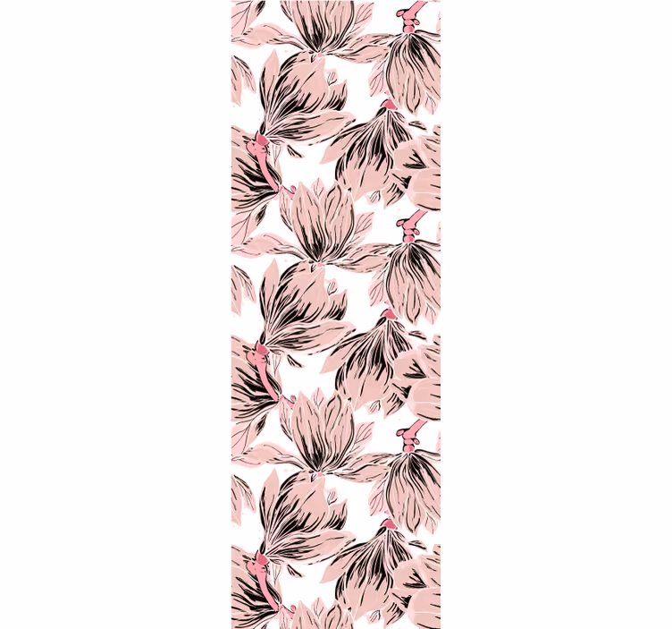 Tapete florale Ornamente elegante rosa blüten - TenStickers