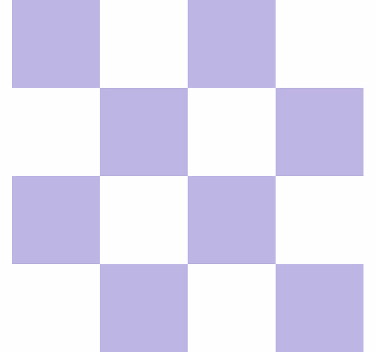 Fliesen Tapete weißes und violettes motiv - TenStickers
