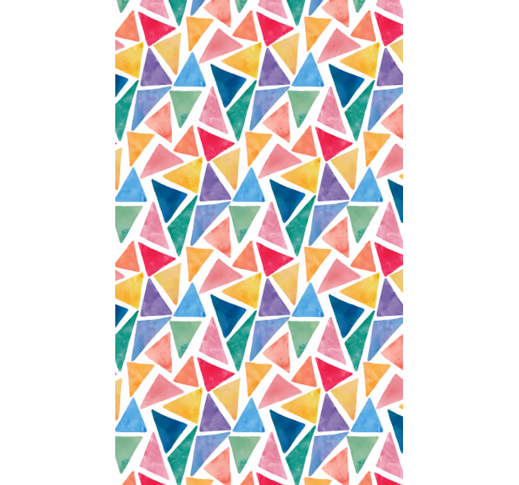 Tapete geometrisch fröhliche bunte dreiecke - TenStickers