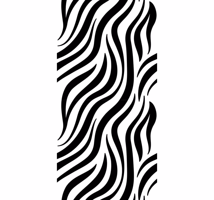 Tapete geometrisch mit schwarz-weißen zebrastripes - TenStickers