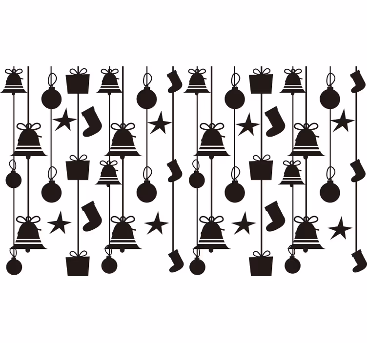 Weihnachtstapete mit schwarzen socken - TenStickers