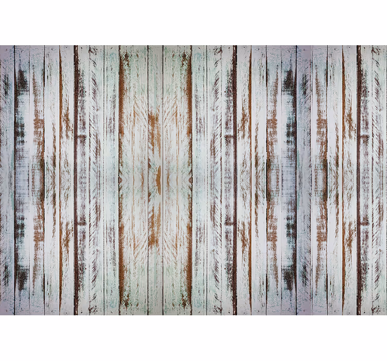 Ornament tapete mit holzstreifen-optik - TenStickers
