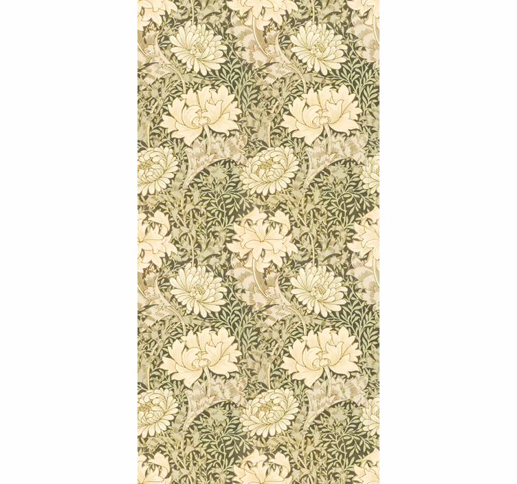 Ornament tapete im modernen stil chrysantheme - TenStickers