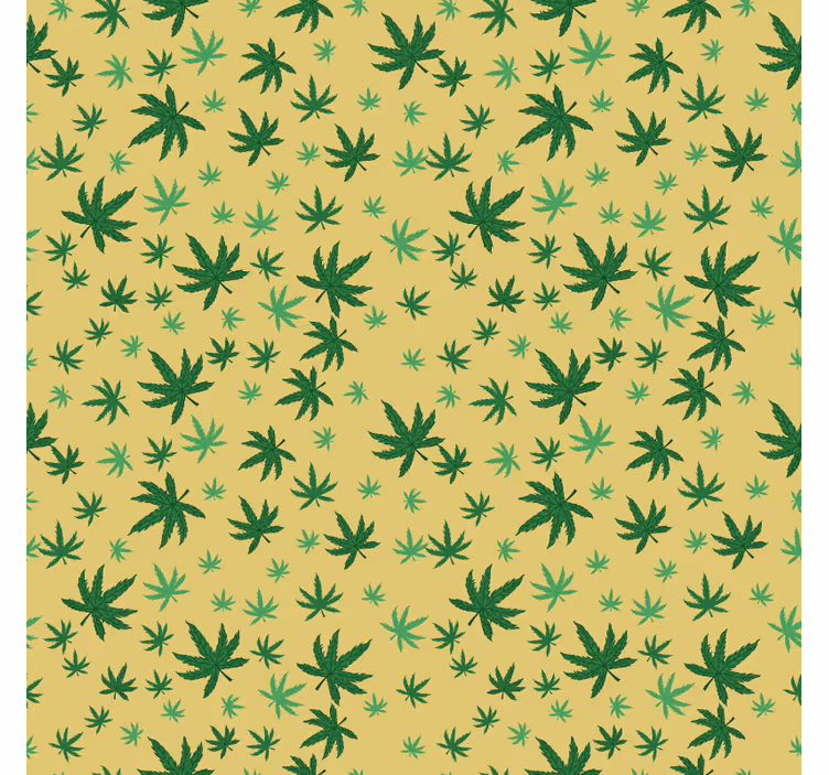 Tapete schlafzimmer nahtloses cannabis-muster - TenStickers