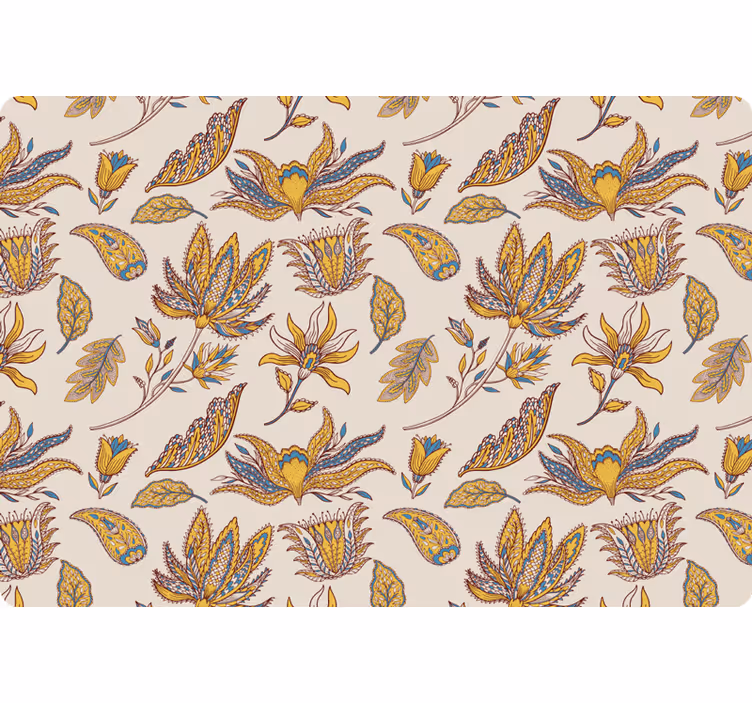 Blumentapete im paisley blumen set - TenStickers