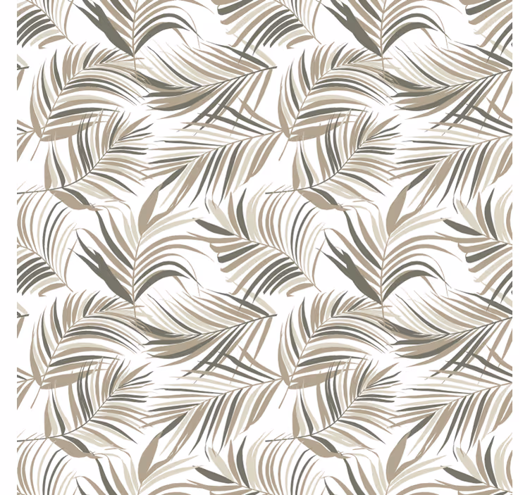 Ornament tapete mit eleganten blattmotiven - TenStickers