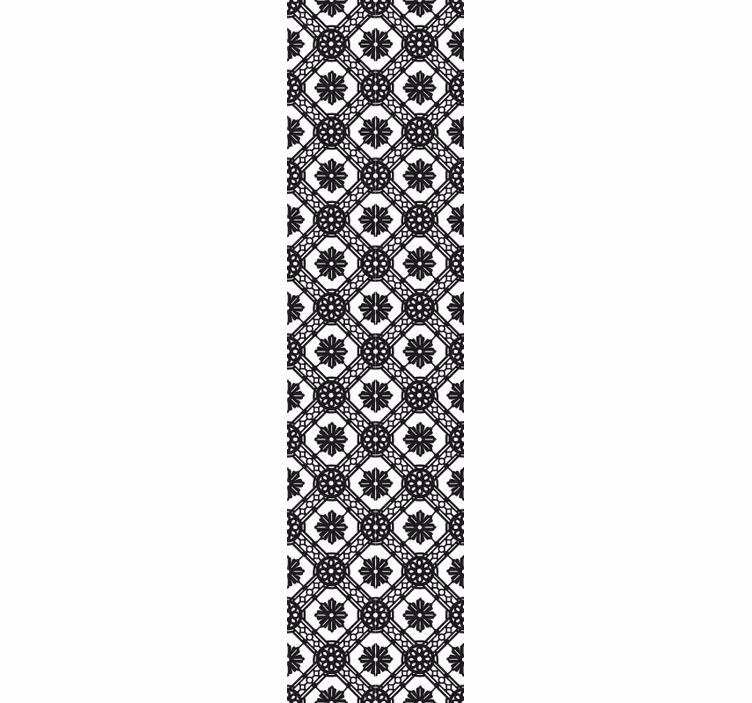 Ornament tapete mit filigraner blumenkomposition - TenStickers