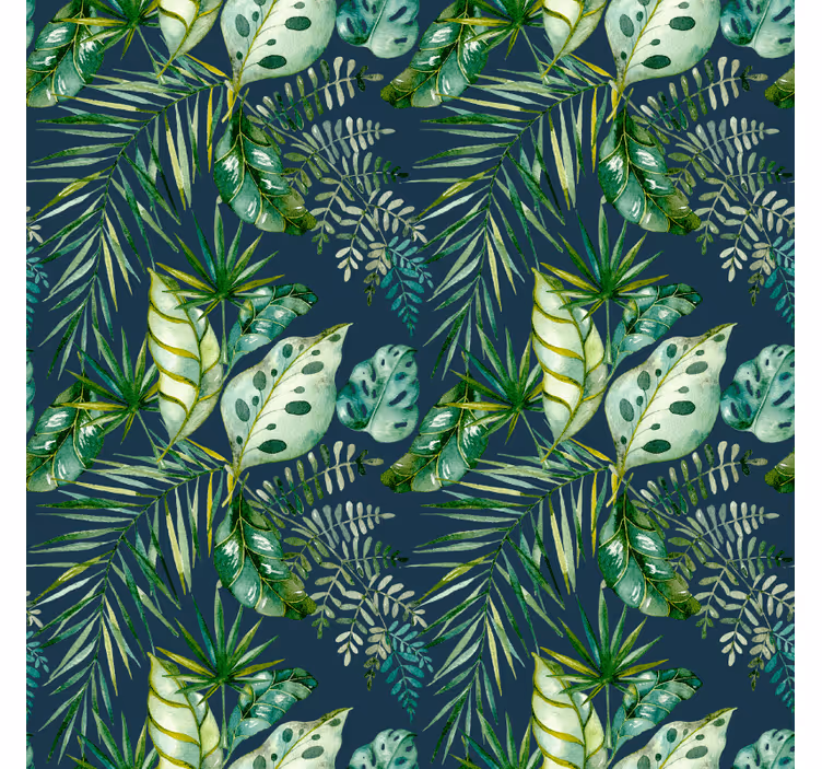 Muster tapete dschungelmotiv pflanzen design - TenStickers