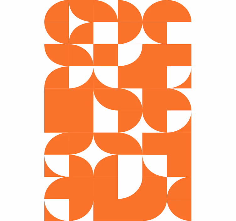 Muster tapete orange geometrisches kreismuster - TenStickers