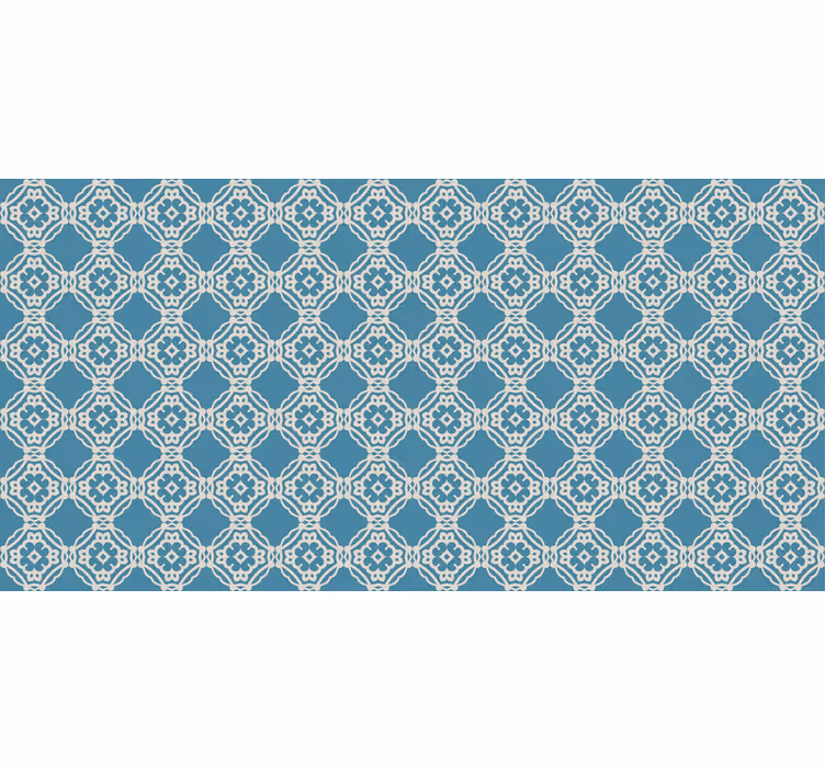 Muster tapete antik vintage blau weißes design - TenStickers