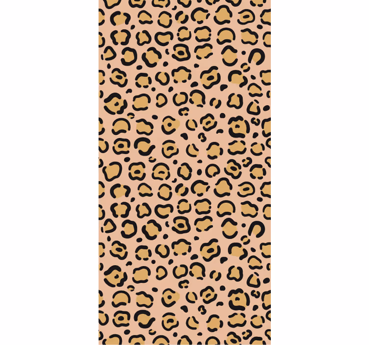 Tapete schlafzimmer mit pastellfarbigem leopardenmuster - TenStickers