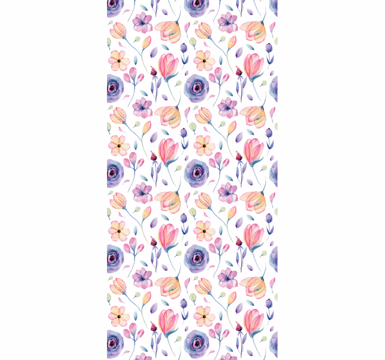 Tapete schlafzimmer mit floralem blumenmuster - TenStickers