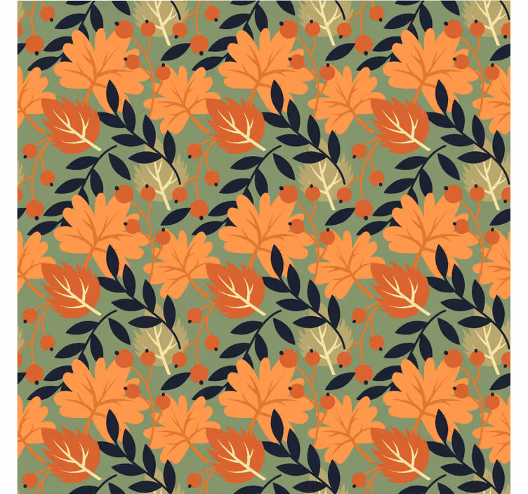Muster tapete großes herbstblätterdesign - TenStickers