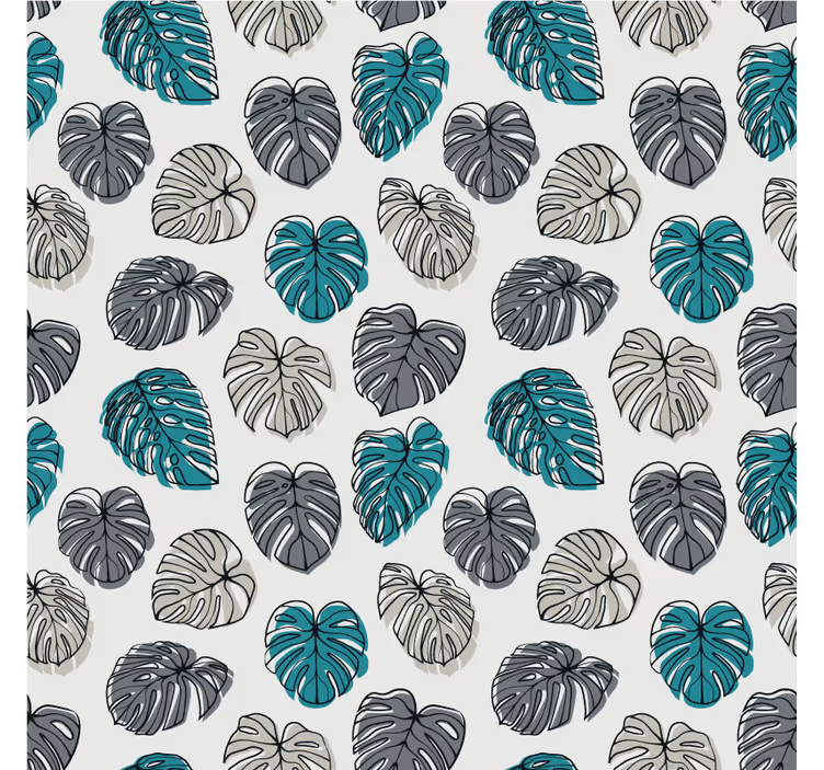 Tapete schlafzimmer mit monstera blattmuster - TenStickers