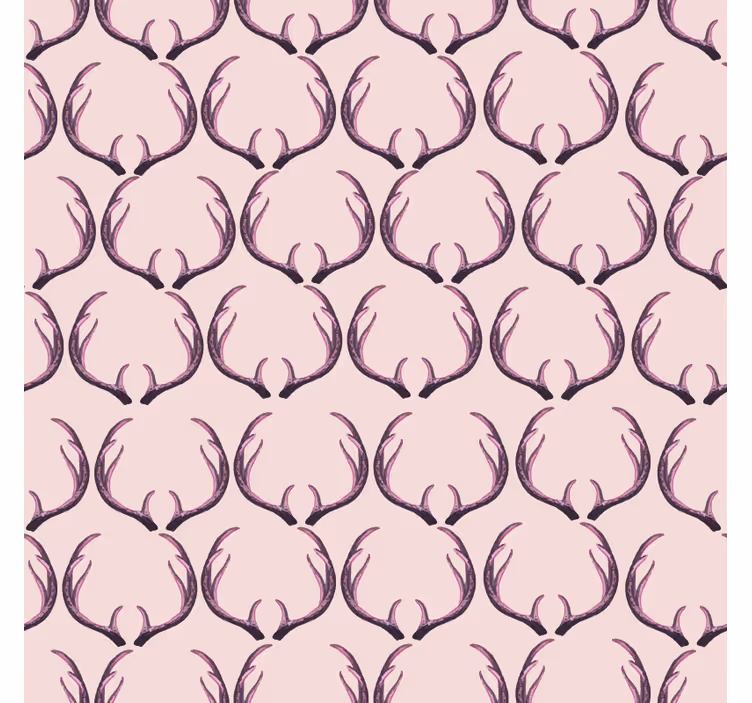 Tapete tiere pinke hirschgeweihe - TenStickers