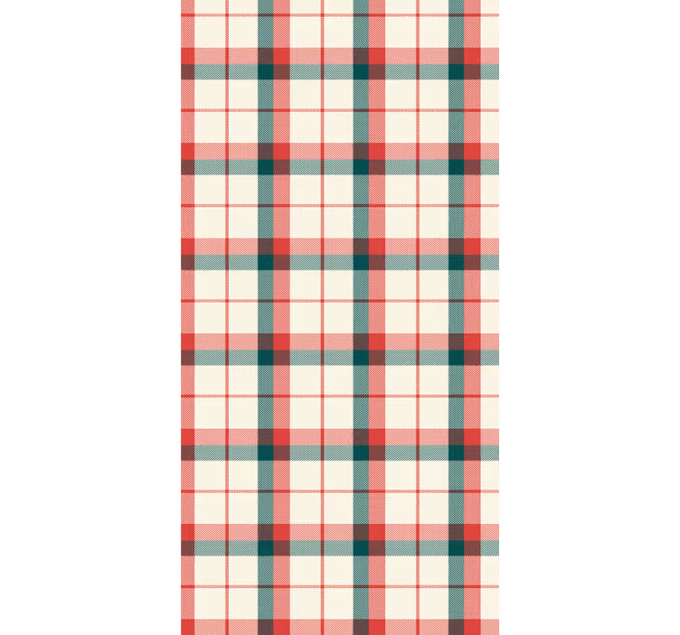 Büro tapete im weihnachts tartan design - TenStickers