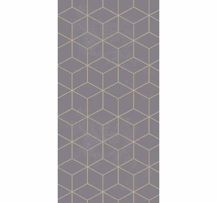 Büro tapete geometrisches graues sechseckmuster - TenStickers