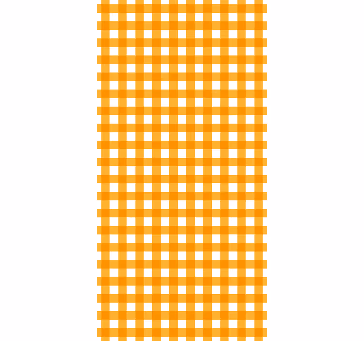 Tapete flur orange und weiße musterquadrate - TenStickers