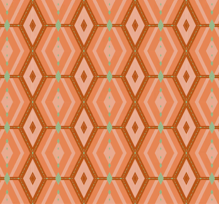 Tapete flur geometrische herbstliche farben der 30er - TenStickers