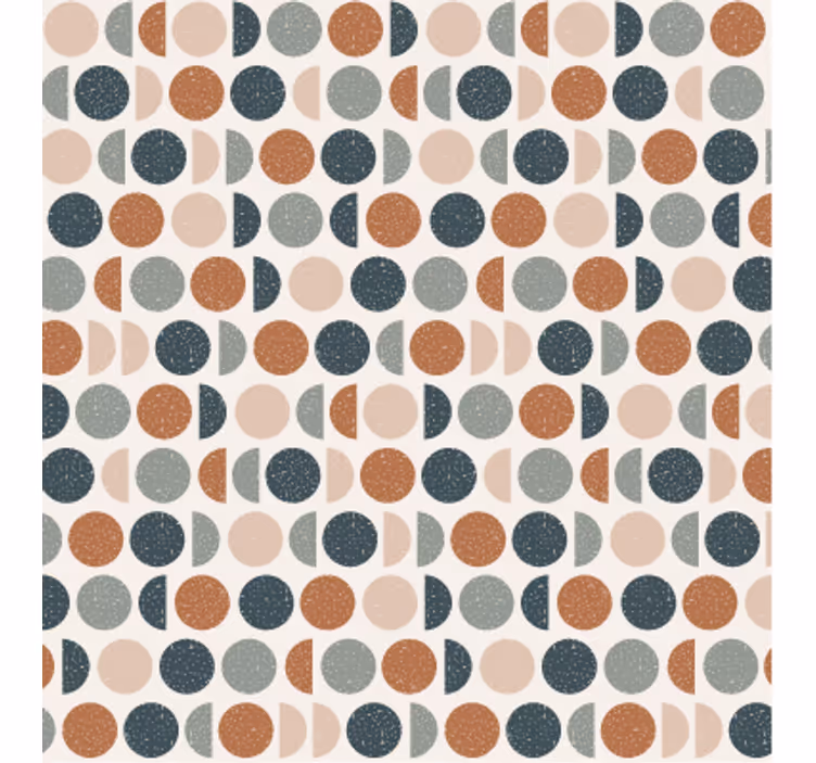 Tapete geometrisch mit retro punkten muster - TenStickers