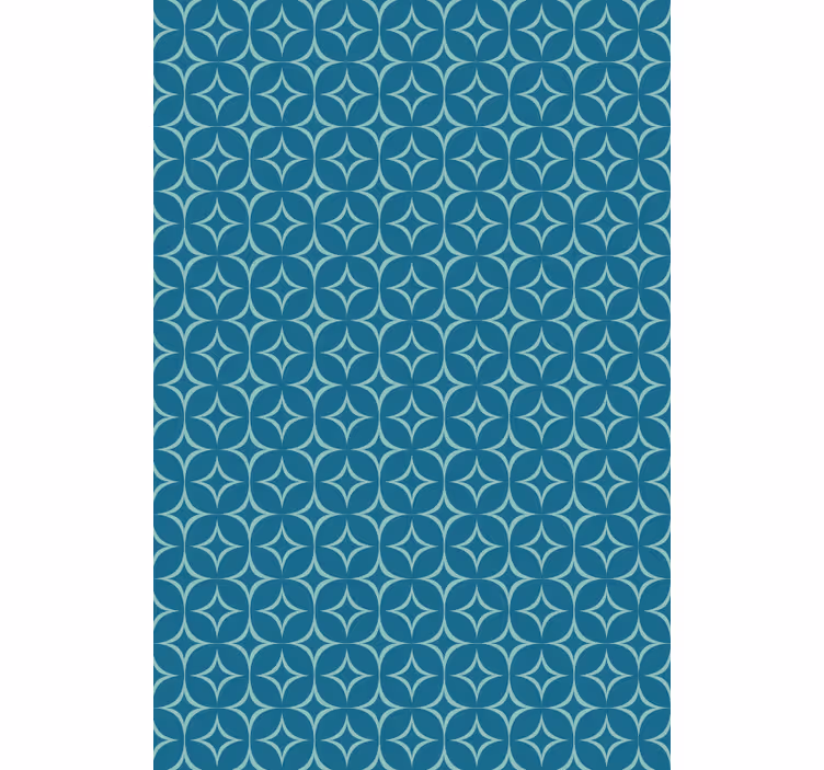 Geometrische tapete mit blauen eleganten kreisen - TenStickers