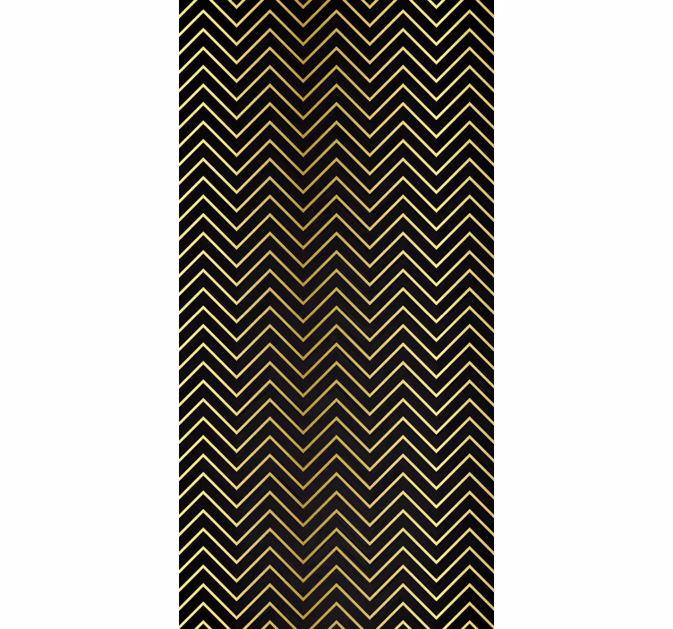 Tapete geometrisch mit goldenem chevron-motiv - TenStickers