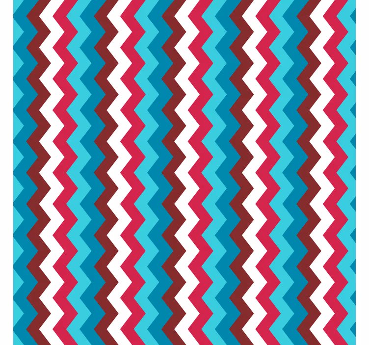 Tapete geometrisch wellenmuster im zickzack - TenStickers