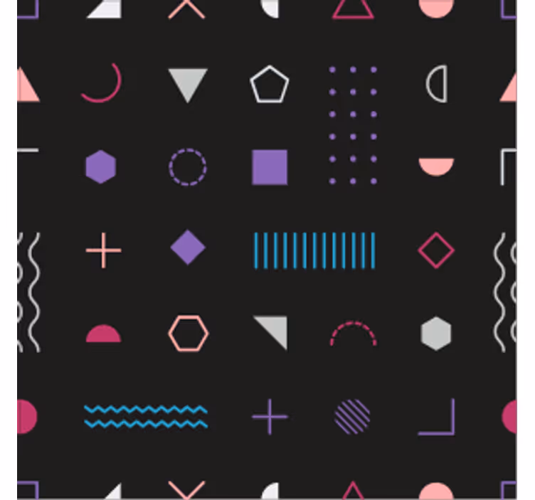 Tapete geometrisch mit verspielten formen - TenStickers