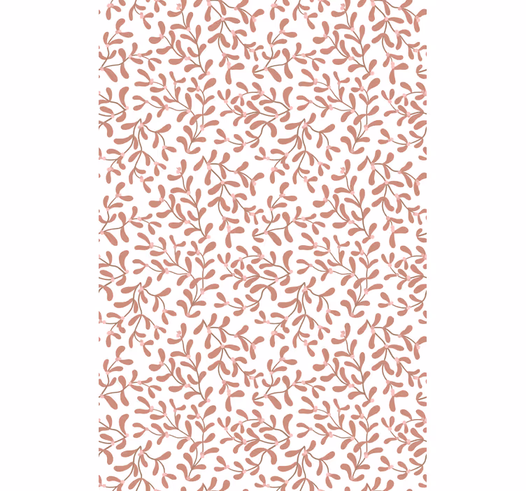 Fototapete wald mit terracotta blättermuster - TenStickers