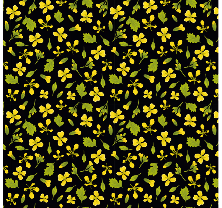 Fototapete wald mit lebhaftem blumenmuster - TenStickers