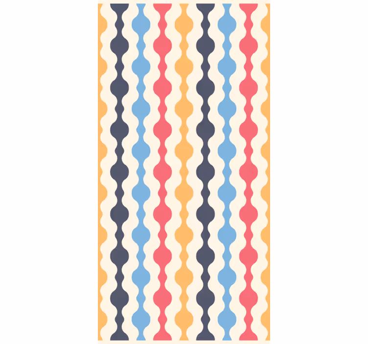 Retro tapete mit bunten retro linien - TenStickers