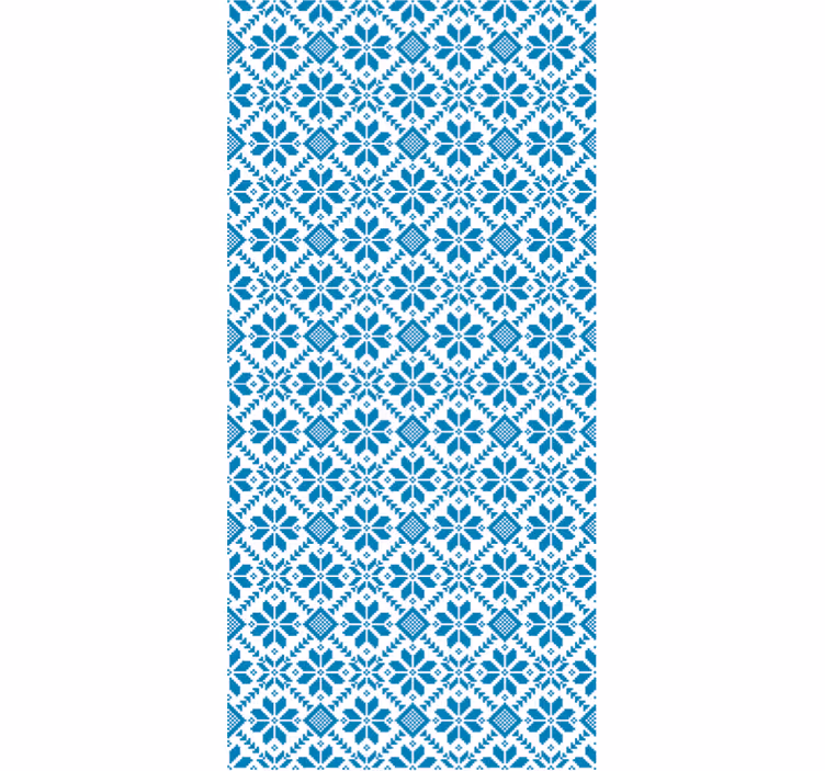 Fliesen tapete mit blauem fliesenmotiv - TenStickers