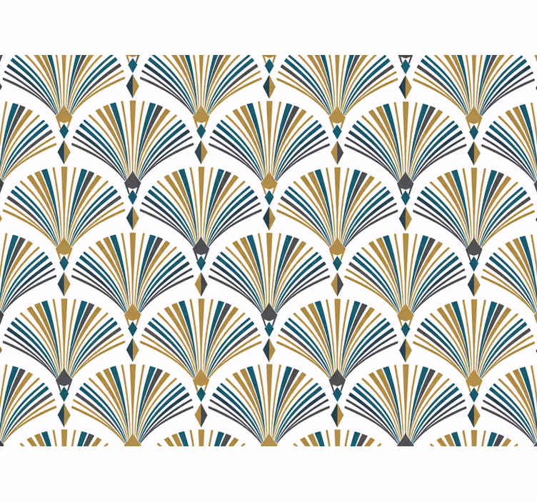 Tapete wohnzimmer vintage gatsby fächer wandbild - TenStickers