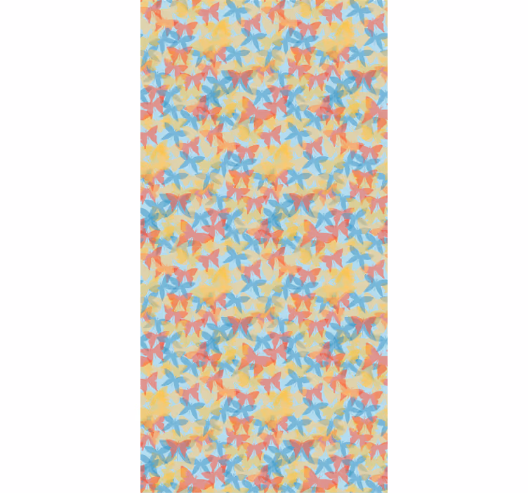 Tapete schmetterling in bunten farben fliegend - TenStickers