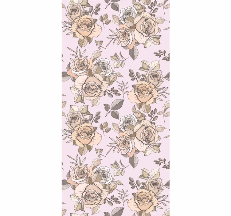 Tapete flur mit anmutigem rosendesign - TenStickers