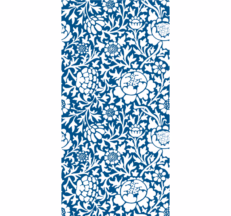 Tapete flur blaues vintage-muster - TenStickers