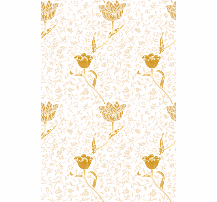 Tapete flur mit goldenem eleganten muster - TenStickers
